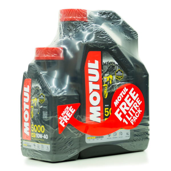 MOTUL Motul 5000 10W40 4T Promo Pack 4 Litres + 1 Litre FOC